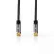 Koaxialkabel | IEC (Koax) Hane | IEC (Koax) Hona | Guldplaterad | 75 Ohm | Fyra skydd | 5.00 m | Rund | Bomull | Grå / Grått Med Metall | Kartong med täckt fönster - Antennkablar - 5412810318834 - 20