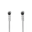 Koaxialkabel | IEC (Koax) Hane | IEC (Koax) Hona | Nickelplaterad | 120 dB | 75 Ohm | Fyra skydd | 1.50 m | Rund | PVC | Vit | Låda - Antennkablar - 5412810425914 - 10