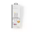 Lightning Kabel | USB 2.0 | USB-C Hane | Apple Lightning, 8-stifts | 480 Mbps | Guldplaterad | 2.00 m | Rund | Flätad / Nylon | Aluminium | Kartong med täckt fönster - Blixtkablar - 5412810313044 - 66