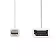 Mini Displayport-kabel | DisplayPort 1.2 | Mini DisplayPort Hane | DisplayPort Hona | 21.6 Gbps | Nickelplaterad | 0.20 m | Rund | PVC | Vit | Låda - Dator och nätverk - 5412810420964 - 10