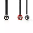 Stereoljudkabel | 3.5 mm Hane | 2x RCA Hane | Nickelplaterad | 1.00 m | Rund | Svart | Label - Ljudkablar - 5412810420094 - 10