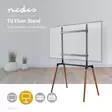 Golvstativ | 60 - 75 " | Maximal skärmvikt som stöds: 40 kg | Scandinavian Design | Anti-tip rem | Snäpplås | Aluminium / Stål | Svart - TV-stativ - 5412810328864 - 5