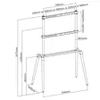 Golvstativ | 60 - 75 " | Maximal skärmvikt som stöds: 40 kg | Scandinavian Design | Anti-tip rem | Snäpplås | Aluminium / Stål | Svart - TV-stativ - 5412810328864 - 80