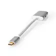 USB-C Adapter | USB 3.2 Gen 1 | USB-C Hane | HDMI Utgång | 4K@60Hz | Power delivery | 0.20 m | Rund | Guldplaterad | Flätad / Nylon | Silver | Kartong med täckt fönster - Dator och nätverk - 5412810331734 - 1