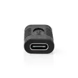USB-C Adapter | USB 3.2 Gen 2 | USB-C Hona | USB-C Hona | 4K@60Hz | 10 Gbps | Rund | Nickelplaterad | Svart | Kuvert - Dator och nätverk - 5412810336654 - 10