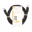 USB-kabel | USB 2.0 | USB-A Hane | USB-A Hane | 480 Mbps | Nickelplaterad | 3.00 m | Rund | PVC | Svart | Label - Dator och nätverk - 5412810421404 - 66