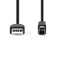 USB-kabel | USB 2.0 | USB-A Hane | USB-B Hane | 480 Mbps | Nickelplaterad | 2.00 m | Rund | PVC | Svart | Låda - Dator och nätverk - 5412810288854 - 10