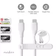 USB-kabel | USB 2.0 | USB-C Hane | USB-C Hane | 60 W | 480 Mbps | Nickelplaterad | 1.50 m | Rund | Silikon | Vit | Låda - Dator och nätverk - 5412810417964 - 1