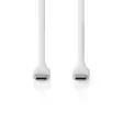 USB-kabel | USB 2.0 | USB-C Hane | USB-C Hane | 60 W | 480 Mbps | Nickelplaterad | 1.50 m | Rund | Silikon | Vit | Låda - Dator och nätverk - 5412810417964 - 10