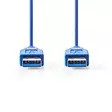 USB-kabel | USB 3.2 Gen 1 | USB-A Hane | USB-A Hane | 5 Gbps | Nickelplaterad | 2.00 m | Rund | PVC | Blå | Kuvert - Dator och nätverk - 5412810275144 - 10