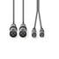 Balanserad ljudkabel | 2x XLR 3-Pin Hane | 2x RCA Hane | Nickelplaterad | 1.50 m | Rund | PVC | Mörkgrå | Kartonghylsa - Ljudkablar - 5412810295784 - 2
