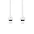 USB-kabel | USB 3.2 Gen 1 | USB-C Hane | USB-C Hane | 60 W | 4K@60Hz | 5 Gbps | Nickelplaterad | 3.00 m | Rund | PVC | Vit | Låda - Nedis produkter - 5412810481354 - 10