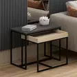 Sidobord Hanah Home Alen Antracit Spånskiva 65x50x35 cm - Sidobord och extrabord - 8684282702764 - 2