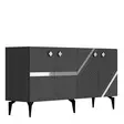 Konsolbord Hanah Home Iris Antracit Silver Spånskiva 150x40x79 cm - Byråer och skåp - 8684282612704 - 9