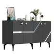 Konsolbord Hanah Home Iris Antracit Silver Spånskiva 150x40x79 cm - Byråer och skåp - 8684282612704 - 1