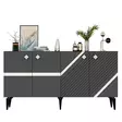 Konsolbord Hanah Home Iris Antracit Silver Spånskiva 150x40x79 cm - Byråer och skåp - 8684282612704 - 8