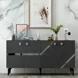 Konsolbord Hanah Home Iris Antracit Silver Spånskiva 150x40x79 cm - Byråer och skåp - 8684282612704 - 2