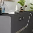 Konsolbord Hanah Home Iris Antracit Silver Spånskiva 150x40x79 cm - Byråer och skåp - 8684282612704 - 5