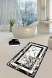 Badrumsmatta Mijölnir Svart Antibakteriell Halkfri 100% Polyester 80x100 cm - Badrumsmattor och våtrumsmattor - 8682870914964 - 1