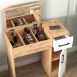Sminkbord Hanah Home Inci Furu Vit Spånskiva 77x108,8x37,3 cm - Toalettbord - 8684282529194 - 4