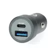 Billaddare | 38 W | 1.5 / 1.67 / 2.0 / 2.22 / 3.0 A | Antal utgångar: 2 | Port typ: USB-A / USB-C | Automatiskt val av Spänning - Bilbatteriladdare - 5412810473694 - 1
