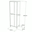 Förvaringsskåp Hanah Home Dy1W Vit Spånskiva 50,4x165x35,7 cm - Skåp och byråer - 8683342805414 - 5