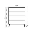 Förvaringsskåp Hanah Home Multilux 732 Sonoma Ek Spånskiva 95x111x36 cm - Skåp och byråer - 8681875380774 - 8