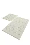 Badrumsmatta Set Mijölnir Ecru Antibakteriell Halkfri 100% Bomull 50x60 cm & 60x100 cm - Badrumsmattor och våtrumsmattor - 8681875010374 - 1