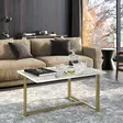 Soffbord Hanah Home Merideths Guld Spånskiva 92x45x64 cm - Möbler - 8681875920864 - 2
