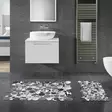 Badrumsmatta Set Mijölnir Grå 100% Polyester Halkfri Antibakteriell Maskintvättbar 50x60 cm & 60x100 cm - Badrumsmattor och våtrumsmattor - 8682870988354 - 2