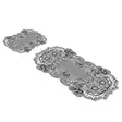 Badrumsmatta Set Mijölnir Grå 100% Polyester Halkfri Antibakteriell Maskintvättbar 50x60 cm & 60x100 cm - Badrumsmattor och våtrumsmattor - 8682870989214 - 4
