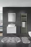 Badrumsmatta Set Mijölnir Grå 100% Polyester Halkfri Antibakteriell Maskintvättbar 50x60 cm & 60x100 cm - Badrumsmattor och våtrumsmattor - 8682870989214 - 2