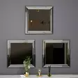 Spegelset Hanah Home Otto Silver MDF 40x40x3 cm - Speglar - 8683743822874 - 3