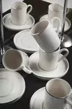Kaffekoppar Set Hermia Vit Silver Porslin 12 Delar - Kaffe- och teserviser - 8684283773404 - 1