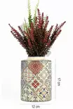 Dekorativ Kruka Aberto Design YL730 Flerfärgad Keramik 12x17 cm - Hängande blomkrukor och vaser - 8684283435784 - 3