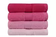 Handduksset (4 st), ljusrosa pink rosa fuchsia, 50 x 90 cm, mjuk, absorberande, hållbar - Handdukar - 8681181150344 - 2