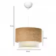 Taklampa Opviq AYD-2999v Beige Tyg 30 x 20 cm - Tak- och vägglampor - 8684282041764 - 3