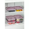 Förvaringslåda Set Hermia Rosa Plast 6 Delar - Matlådor och matförvaringsbehållare - 8684282831884 - 2