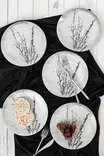 Assietter Set Hermia Vit Svart Keramik 6 Delar - Tallrikar - 8684282368304 - 2