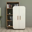 Bokhylla Hanah Home Walnut Cream Valnöt Spånskiva 90x132x32 cm - Bokhyllor - 8681875184044 - 4