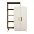 Bokhylla Hanah Home Walnut Cream Valnöt Spånskiva 90x132x32 cm - Bokhyllor - 8681875184044 - 5