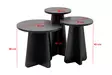 Nestingbord Hanah Home Lume Träsvart Spånskiva 28x48x28 33x43x33 43x38x43 cm - Bord - 8684283056934 - 8
