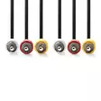 Komposit videokabel | 3x RCA Hane | 3x RCA Hane | Nickelplaterad | 480p | 1.50 m | Rund | PVC | Svart | Label - Nedis produkter - 5412810426614 - 10