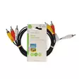 Komposit videokabel | 3x RCA Hane | 3x RCA Hane | Nickelplaterad | 480p | 1.50 m | Rund | PVC | Svart | Label - Nedis produkter - 5412810426614 - 66