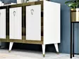 Konsolbord Hanah Home Bare Vit Guld Spånskiva 150x80x40 cm - Byråer och skåp - 8683742034964 - 4