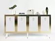 Konsolbord Hanah Home Bare Vit Guld Spånskiva 150x80x40 cm - Byråer och skåp - 8683742034964 - 5