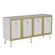 Konsolbord Hanah Home Bare Vit Guld Spånskiva 150x80x40 cm - Byråer och skåp - 8683742034964 - 7