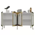 Konsolbord Hanah Home Bare Vit Guld Spånskiva 150x80x40 cm - Byråer och skåp - 8683742034964 - 1