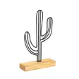 Metalldekoration Aberto Design Cactus Svart Metall 22x41x4 cm - Dekorationer, prydnadsföremål - 8681875795684 - 1