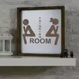 Inramad MDF-tavla Wallxpert Brun Vit MDF Trä 34x34 cm - Tavlor och ramar - 8681875038934 - 2